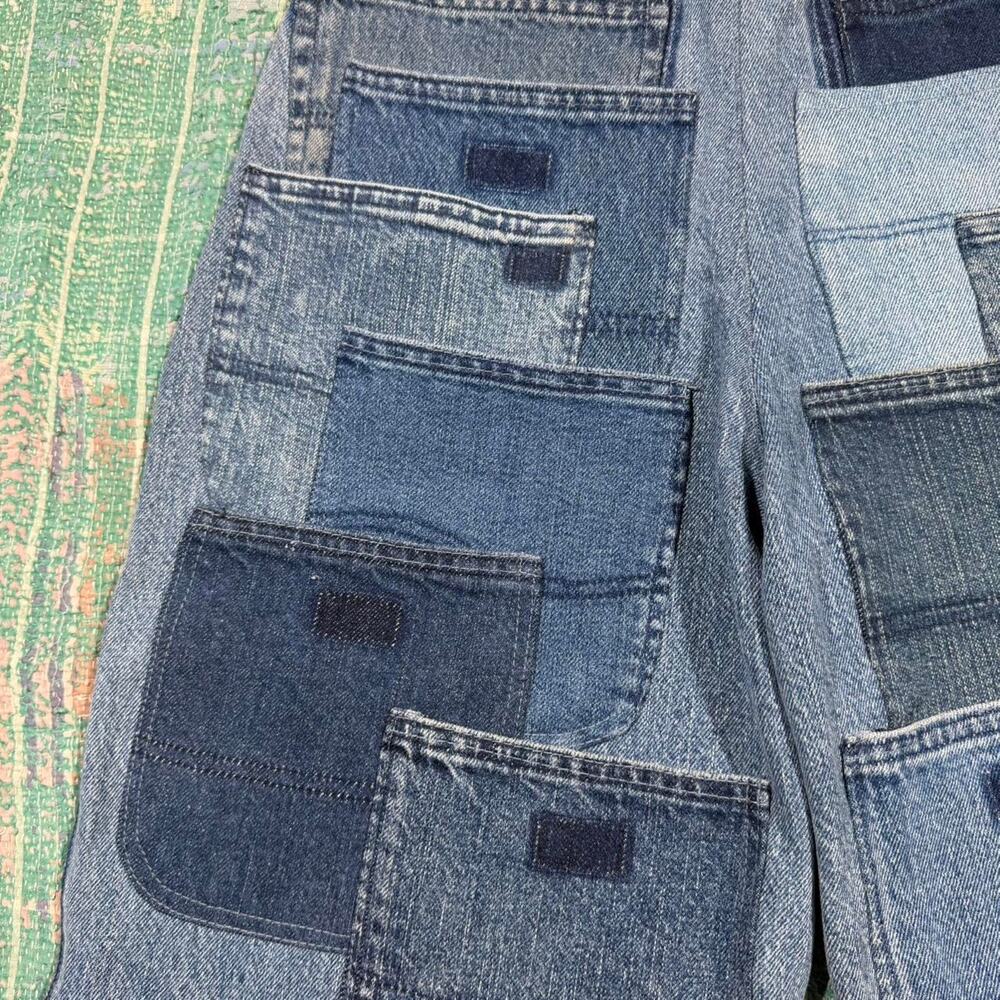 Custom patchwork baggy jorts size 32 - Picture 5 of 7
